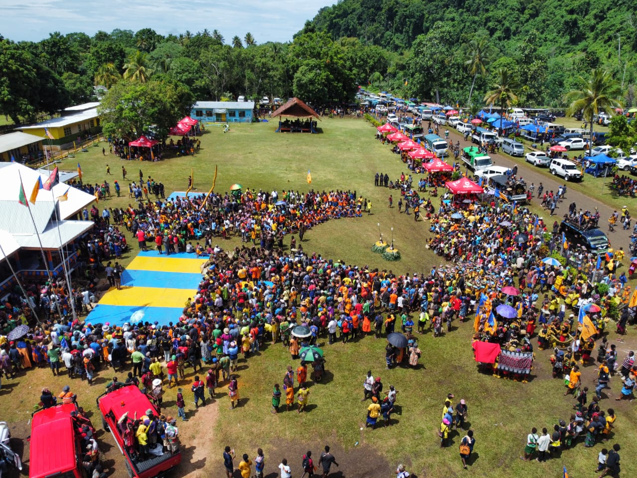 League community day aerial view